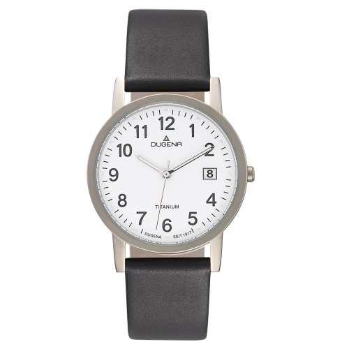 DUGENA CLASSIC Herrenuhr Quarzuhr mit Lederband  4460326