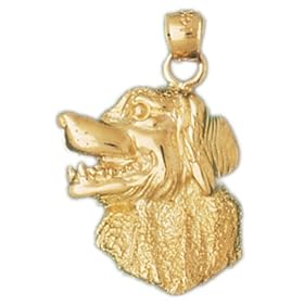 14K Gold Pendant Labrador Dog 4 - Gram(s) - Free Shipping