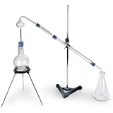 American Educational 7-400-2 Distilling Apparatus, Includes Liebig Condenser, Kjeldahl Bulb, Flasks, and Supports