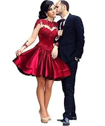 Cocktail Applique Long Sleeves Homecoming Dress/Prom Dress 