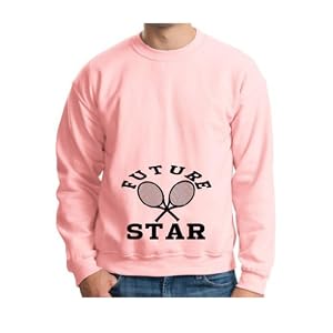 Buy cute tennis gifts - Xi Future Tennis Star Crewneck (not Maternity Sized) Funny Sports Athletic Cute Pregnant Baby Shower Gift Expecting Mother Mommy Crewneck Sweatshirt 3xl Lt Pink Lt.pink