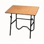 Alvin Onyx Folding Drafting Table, Black Base, 30in x 42in Woodgrain Top, Rounded Corners