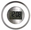 Sharp SPC355 Atomic Digital Wall Clock (Silver)