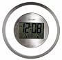 Sharp SPC355 Atomic Digital Wall Clock (Silver)