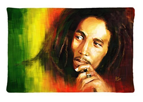 New Bob Marley Rasta Colour Seamless Custom Pillowcase Rectangle Pillow Cases 20x30 Inches (one side)