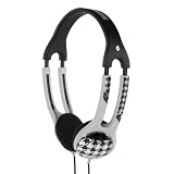 Skull Candy Icon 2 Stereo Headphones In Gray Houndstooth W/ Mic (S5Itbz-04)