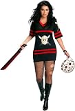 41JR2GYUXwL. SL160  Rubies Costume Co Womens Plus Size Secret Wishes Full Figure Friday The 13th Miss Voorhees Costume, Black, One Size
