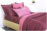 DKNY Solid Twill Stitch King Duvet Cover, Tiger Lily