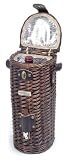 Vineyard Dark Willow Cooler Wine Basket for 1 Bottle - Picnic & Beyond