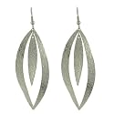 Silver Tone Leaf Earrings