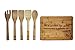 Shop2Go2 Organic Set of Cutting Board with 5 Bamboo Utensils
