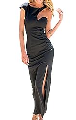 Sexy Cotton Off the Shoulder One Shoulder Stretchy Slit Bodycon Dress/Club Dress/Jumpsuit/Maxi Dress 
