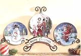 Christmas Plate Set with Rack
