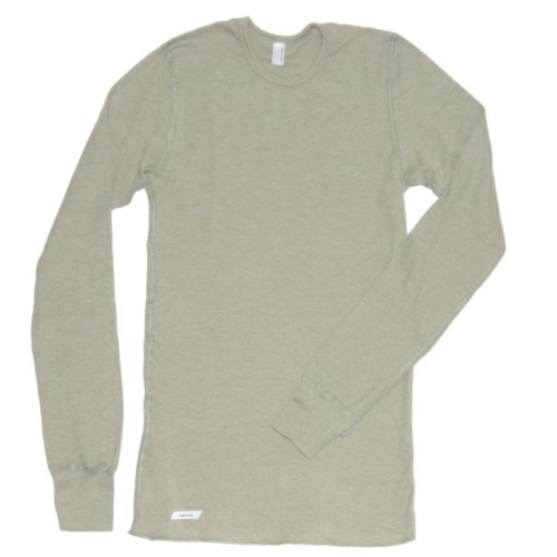 YogaColors Solid Color Light-Weight Fashionable Thermal Shirt T407, X-Large, Melange Olive