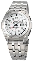 Casio Men's Atomic Waveceptor Silver-Tone Watch #VQ200HDA-7AV