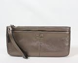 Authentic Coach Leather Madison Zip Clutch Wristlet Bag 45917 Bronze