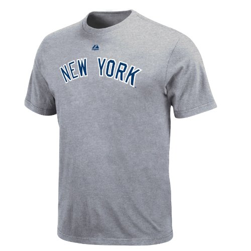 MLB Mark Teixeira New York Yankees Youth Short Sleeve Basic Tee (Steel Heather, Medium)