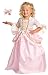2 Item Bundle: Little Adventures Parisian Pink Princess Dress Up Costume + Hair Bow-Girls Sizes 5-7