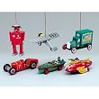 3" Vintage Tin Speed Boat with Driver Christmas Ornament