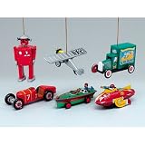 3 Vintage Tin North Pole Trucking Company Christmas Ornament