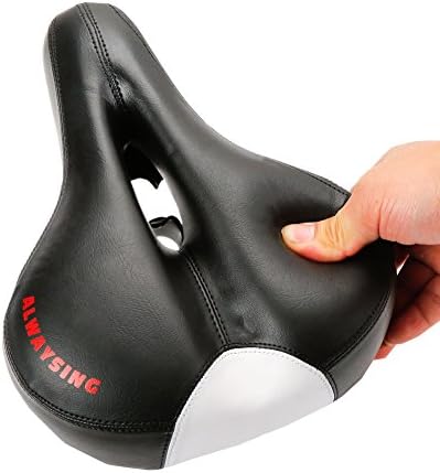 Oversize Thick And Soft Bicycle Saddle Black