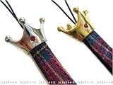 JAJABOON 王冠 本革 携帯ストラップ ROYAL タータンチェック