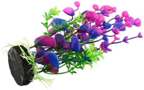 Artificial Purple Plastic Grass Aquarium Aquatic Plants Ornament Fish Tank no.21