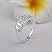 Noble Jewelry 925 Silver Women Ring Strips Oval Cross Size 8