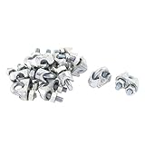 uxcell　ワイヤーロープクリップ　ケーブルクランプ　Uボルト　3mm標準　4mm スレッド径