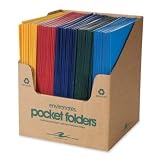 ROA50200 - Two Pocket Folders, 11-3/4x9-1/2, 100/CT, Assorted