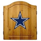 Imperial Dallas Cowboys Licensed Solid Pine Cabinet and Bristle Dartboard Set