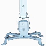 VideoSecu Universal LCD/DLP Projector Ceiling Mount Bracket White Fits both flat or Vaulted ceiling PJ2W 1CA