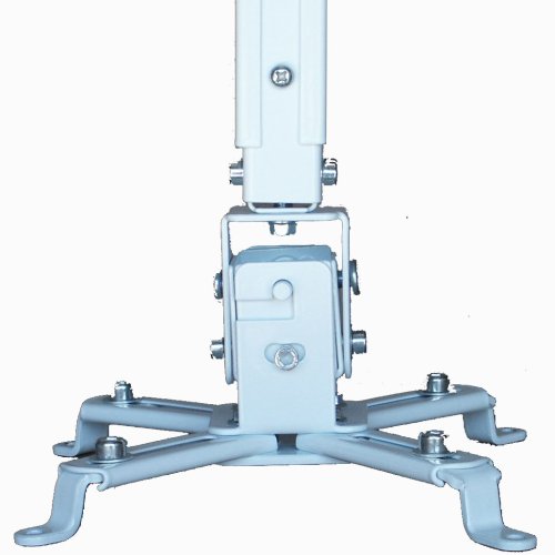 VideoSecu Universal LCD/DLP Projector Ceiling Mount Bracket White Fits both flat or Vaulted ceiling PJ2W 1CA