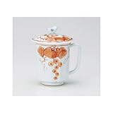 面取ぶどう　蓋付マグカップ（赤） 【マグカップ 有田焼】