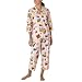 Nick & Nora  Cropped Coat Pajama Set Fruit Label - Pink