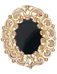14k Yellow Gold Black Onyx Victorian Bracelet Slide GS104