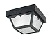 Outdoor Living : Westinghouse 64497 Energy Star One-Light Outdoor Flush Mount Porch Light, Black with Frosted Textured Glass Panels