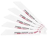 Milwaukee 48-00-5091 Super Sawzall Blade 8/12 Teeth per Inch 6-Inch Length
