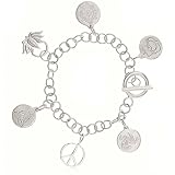 Mandala Charm Bracelet in Sterling Silver
