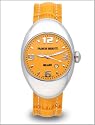 Franchi Menotti Mens Yellow Leather Strap Stainless Steel Case watch Yellow Dial