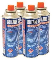 Pack of four gas canisters
