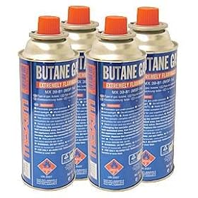 Pack of four gas canisters