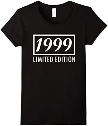 1999 Limited Edition 17th Birthday Gift Men &amp; Womens T-Shirt - Female Small - Black