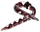 TWISTED GLASS PLUG WITH CLEAR AND PURPLE 6g - Sold Individually
