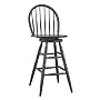 Carolina Cottage 30-Inch Swivel Windsor Barstool, Antique Black