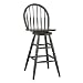 Carolina Cottage 30-Inch Swivel Windsor Barstool, Antique Black
