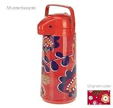 Produkt: KAFFEEKANNE PUMPKANNE BLUMENMUSTER RETRO STIL ROT Erfahrungsbericht