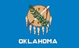 Valley Forge Nylon Oklahoma State Flag, measures 3-Foot x 5-Foot