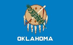 Valley Forge Nylon Oklahoma State Flag, measures 3-Foot x 5-Foot