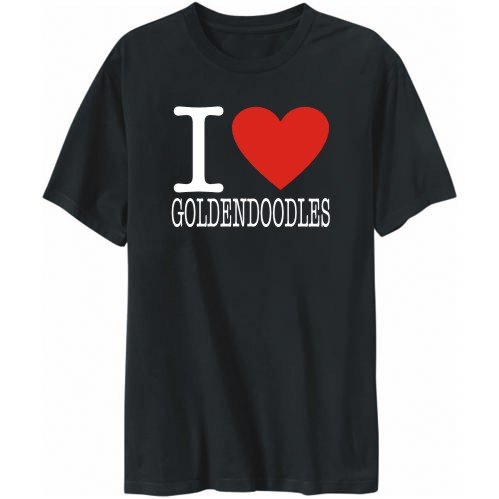 T-Shirt Mens Black ” I LOVE black goldendoodle pictures. T-Shirt Mens Black ” I LOVE